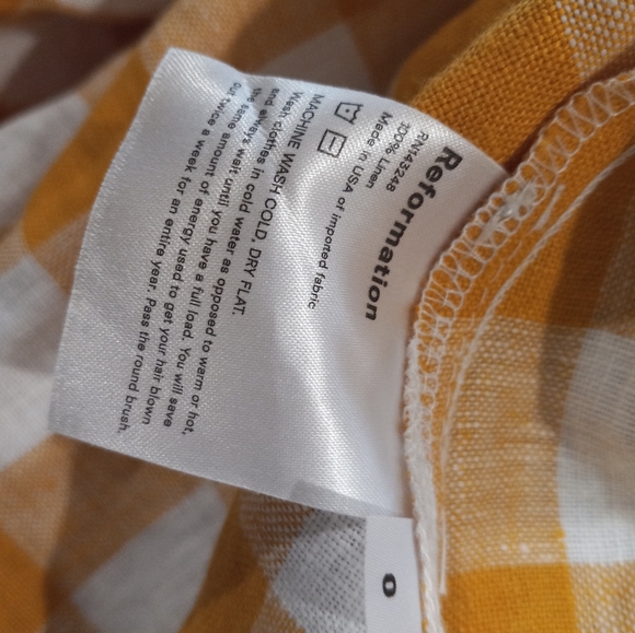 REFORMATION CHECKED DRESS MINI - Picture 6 of 8